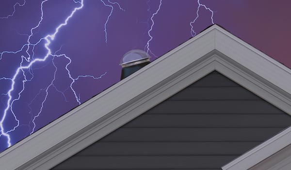 Natural Light Tubular Skylight on roof during lightning storm Mobile