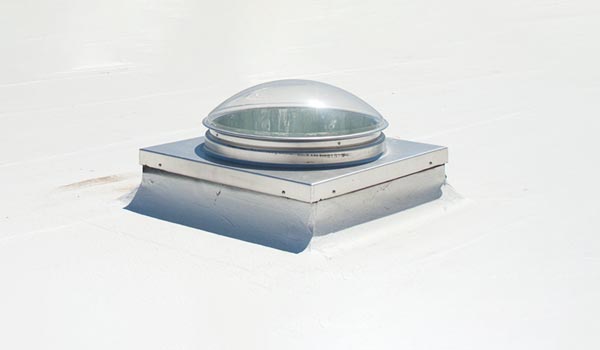 Natural Light curb mount tubular skylight on foam roof mobile